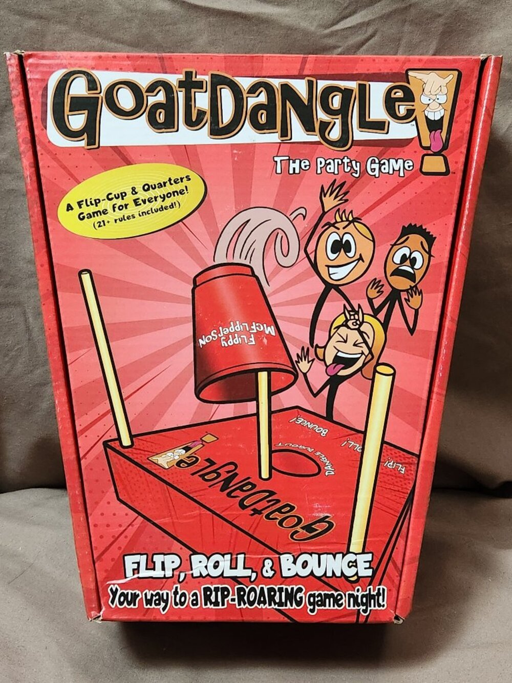 GOATDANGLE Party Game - Flip Cup - Quarters - NEW SEALED